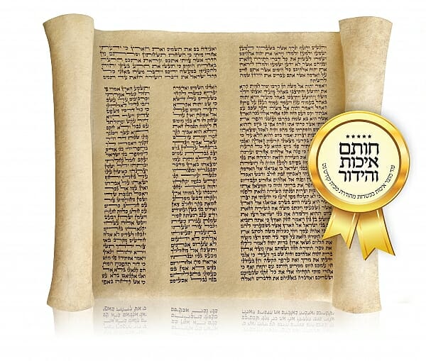 ספר תורה מהודר על קלף