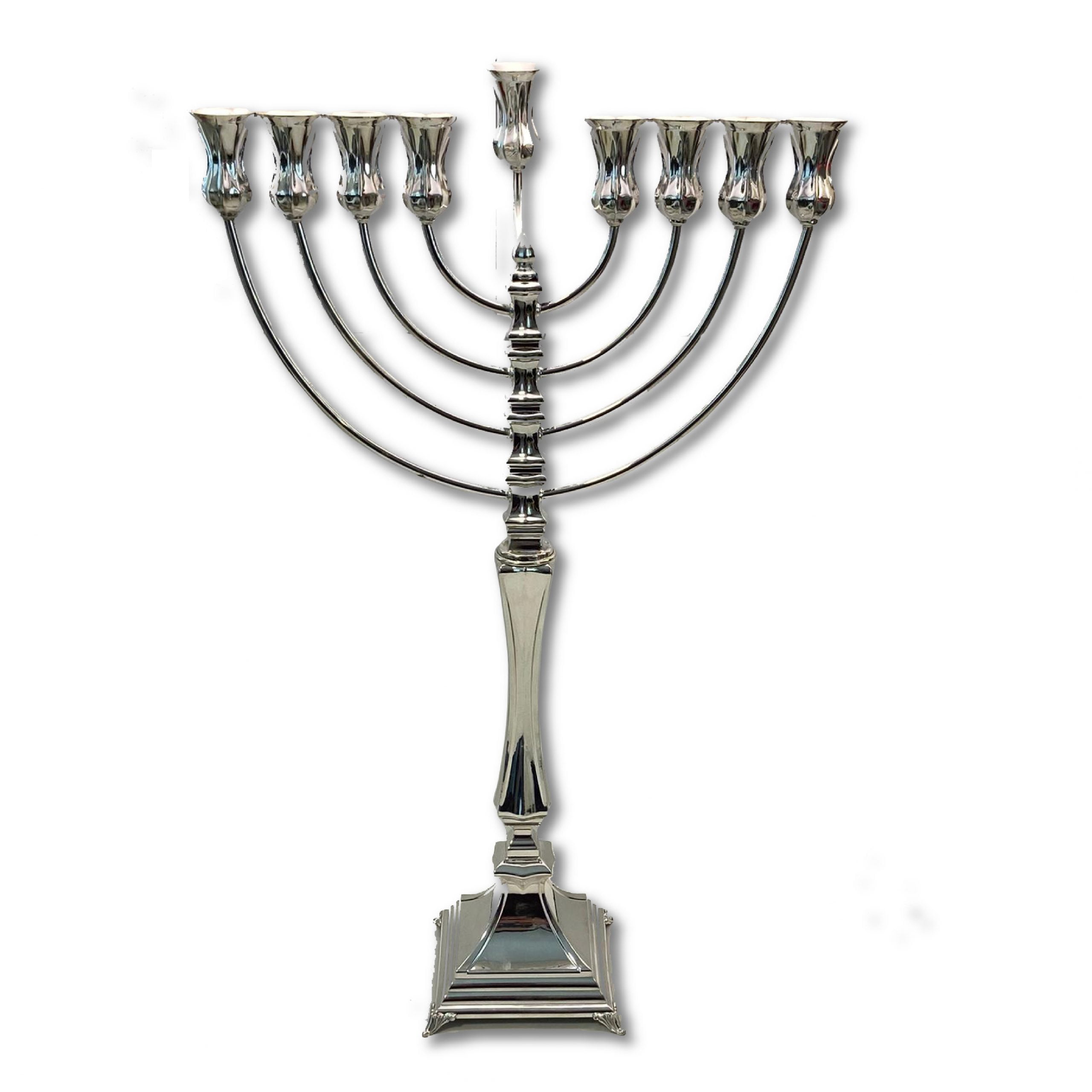 חנוכיה מכסף טהור דגם "המאור"